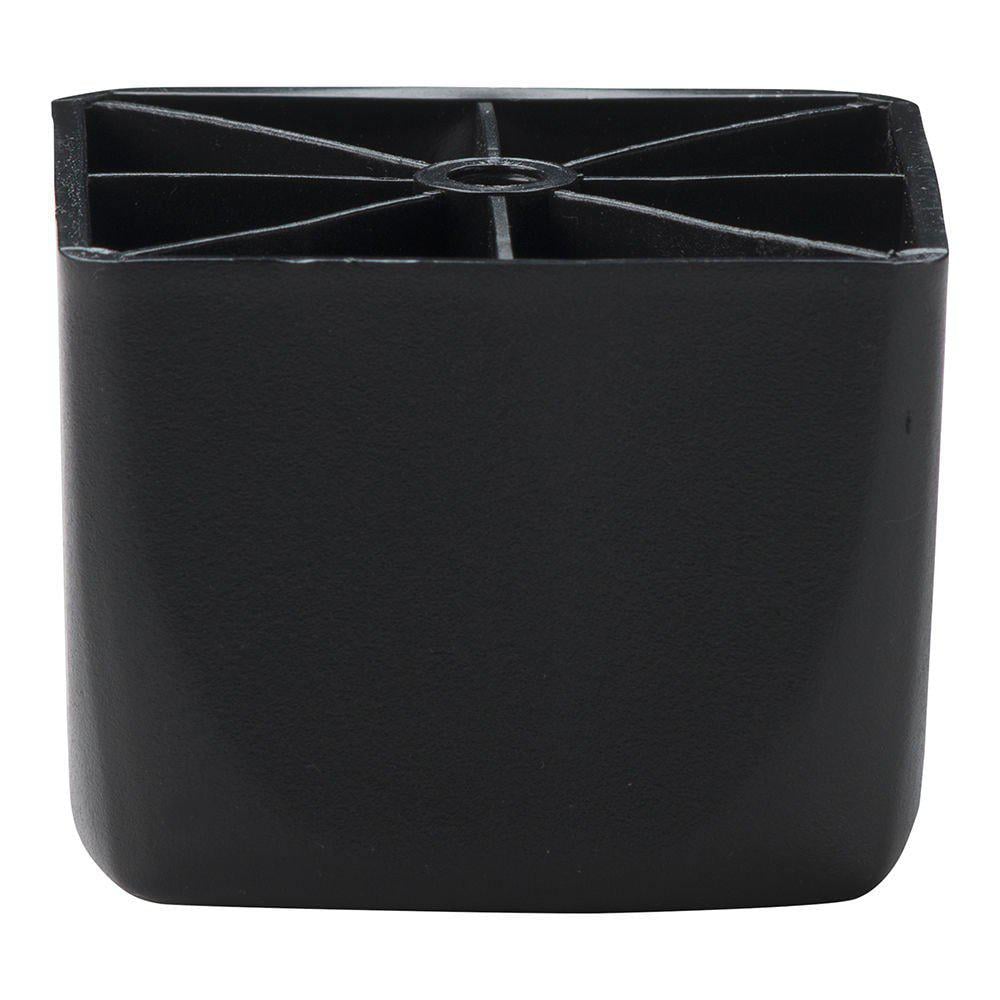 Image of Zwarte plastic vierkanten meubelpoot 5,5 cm