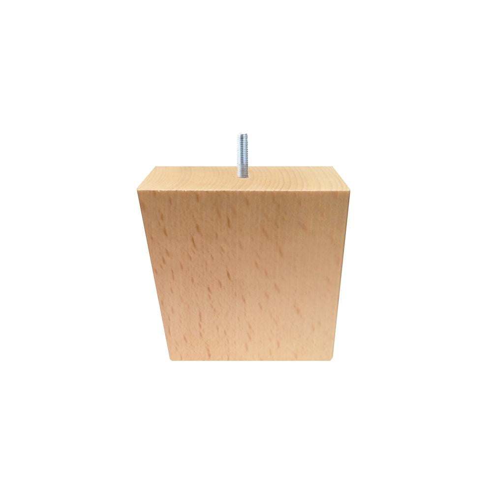 Image of Meubelpoot houtskleur vierkant 8,5 bij 5 cm en hoogte 8 cm van massief hout (M10)