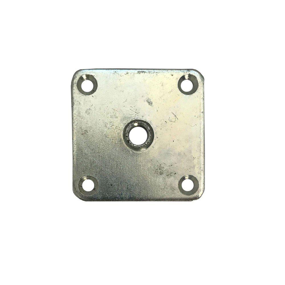 Image of Bevestigingsplaat grijs vierkant 5,7 bij 5,7 cm en hoogte 0,4 cm van staal (M10) - 4 stuks