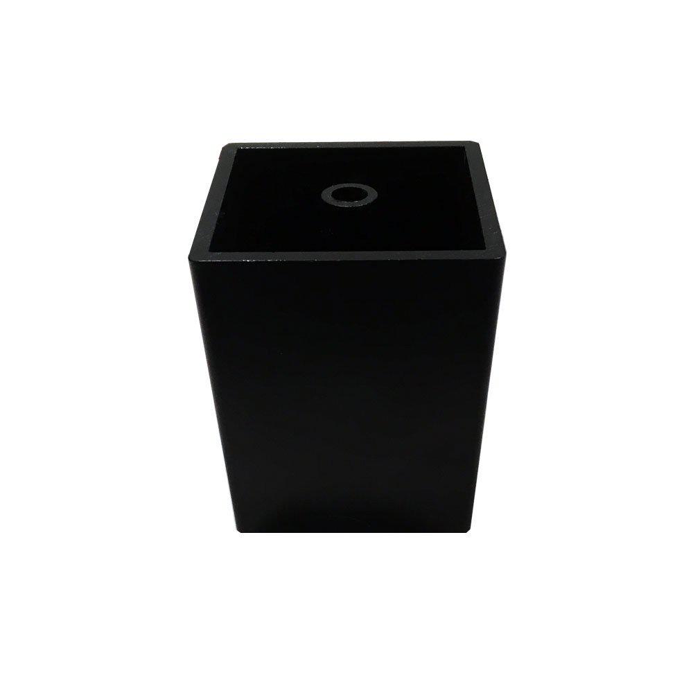 Image of Meubelpoot zwart vierkant 5 bij 5 cm en hoogte 6,2 cm van kunststof