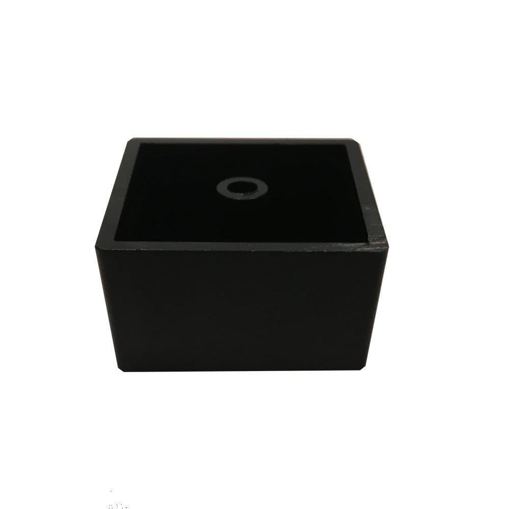 Image of Meubelpoot zwart vierkant 5 bij 5 cm en hoogte 3 cm van kunststof