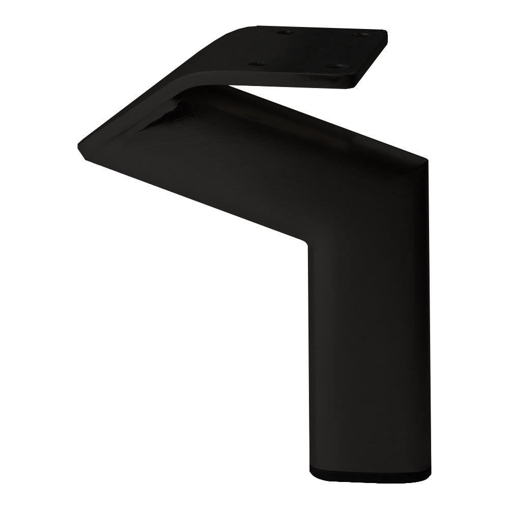 Image of Meubelpoot zwart design 11,5 bij 2 cm en hoogte 14 cm van staal
