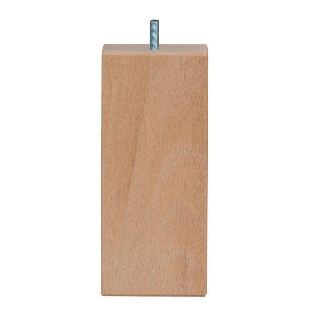 Image of Meubelpoot houtskleur vierkant 7 bij 7 cm en hoogte 18 cm van massief hout (M10)