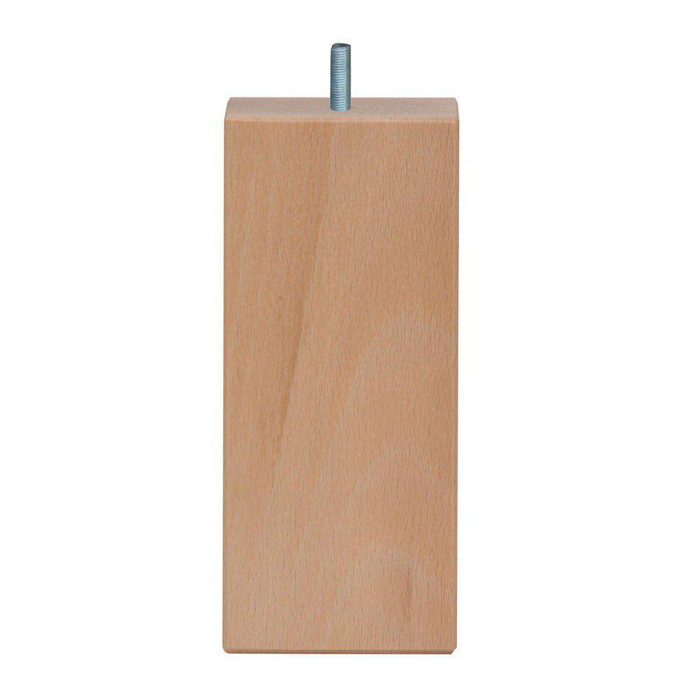 Image of Meubelpoot houtskleur vierkant 7 bij 7 cm en hoogte 18 cm van massief hout (M8)