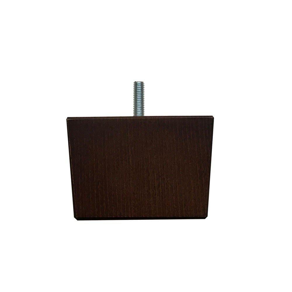 Image of Vierkanten donkerbruine houten meubelpoot 6 cm (M8)