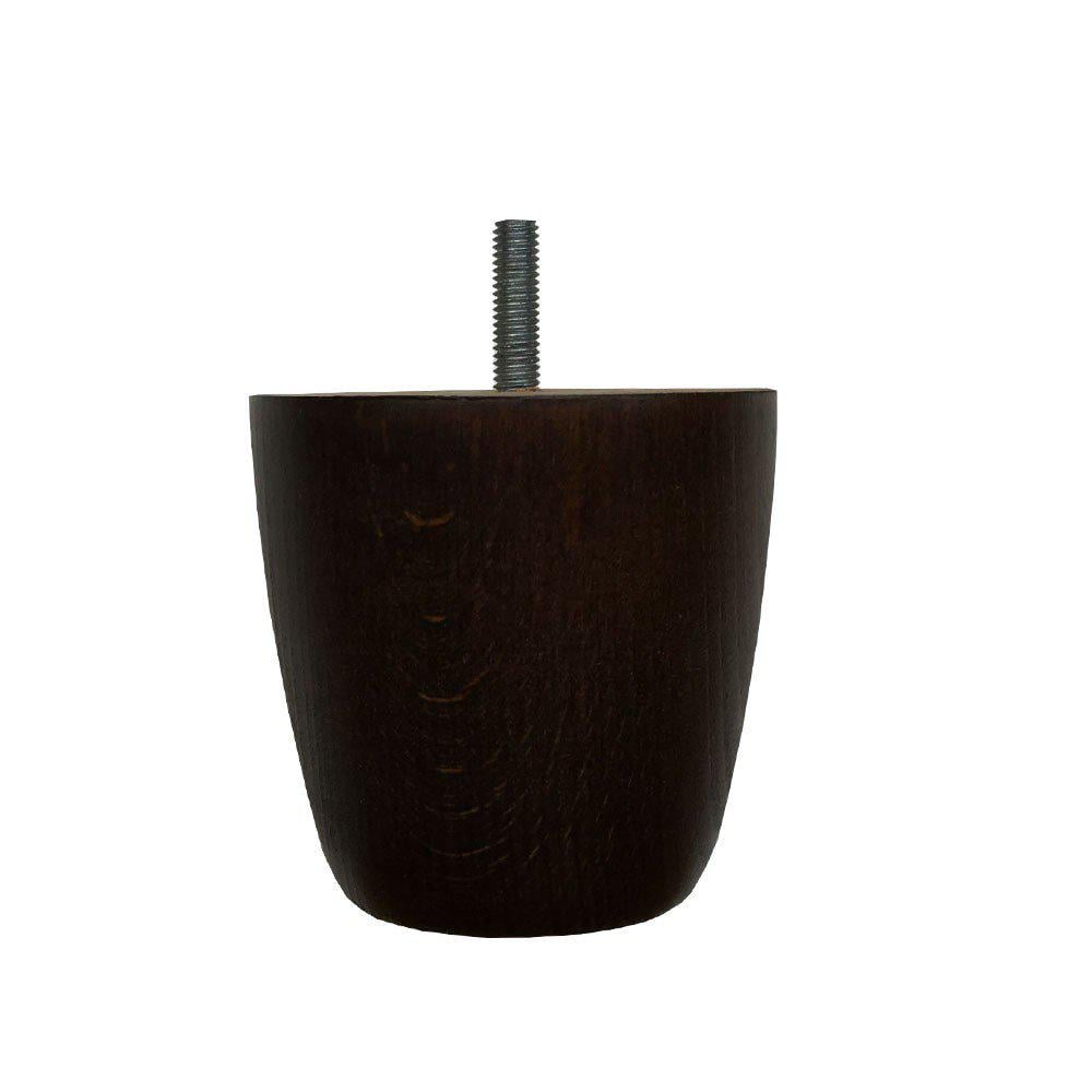 Image of Ronde donkerbruine houten meubelpoot 8 cm (M8)