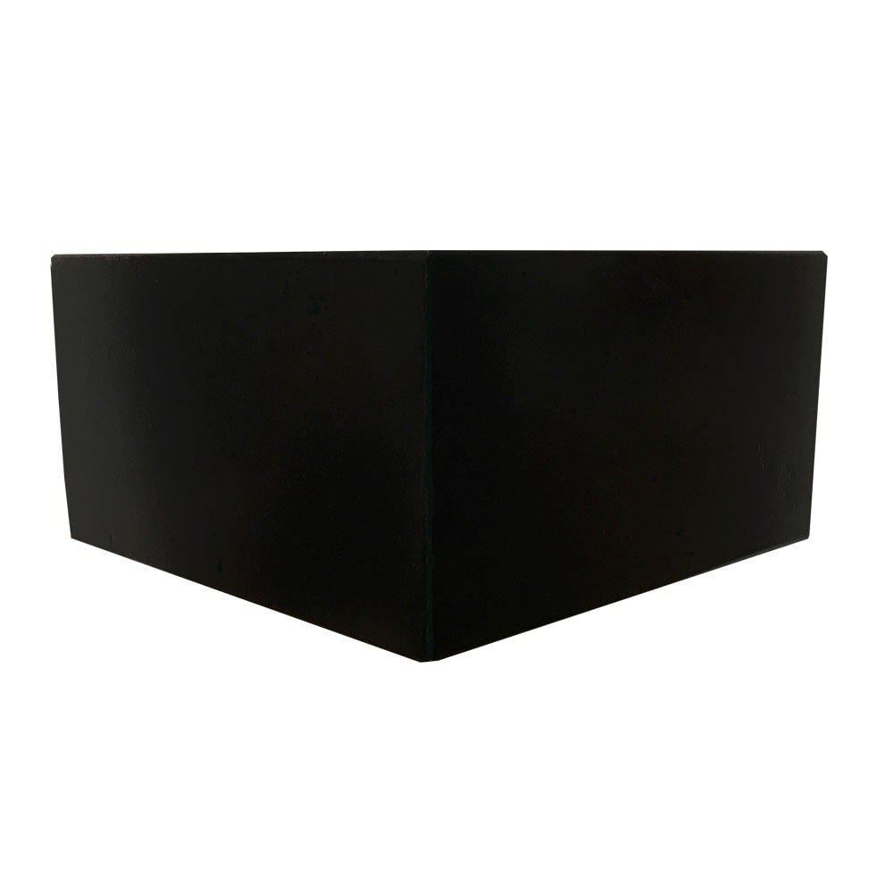Image of Meubelpoot zwart hoek 20 bij 20 cm en hoogte 10 cm van massief hout