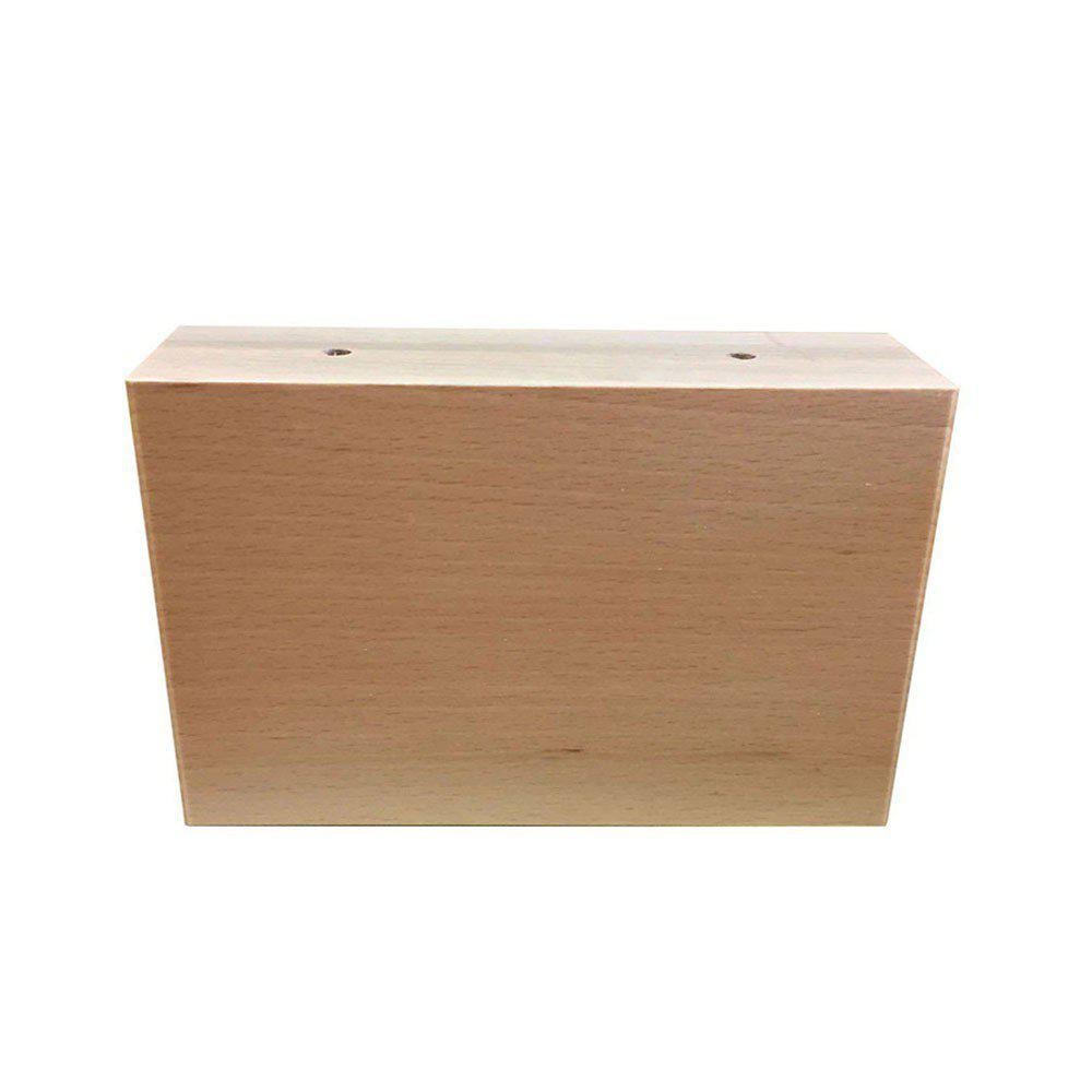 Image of Rechthoekige blanke houten meubelpoot 9 cm
