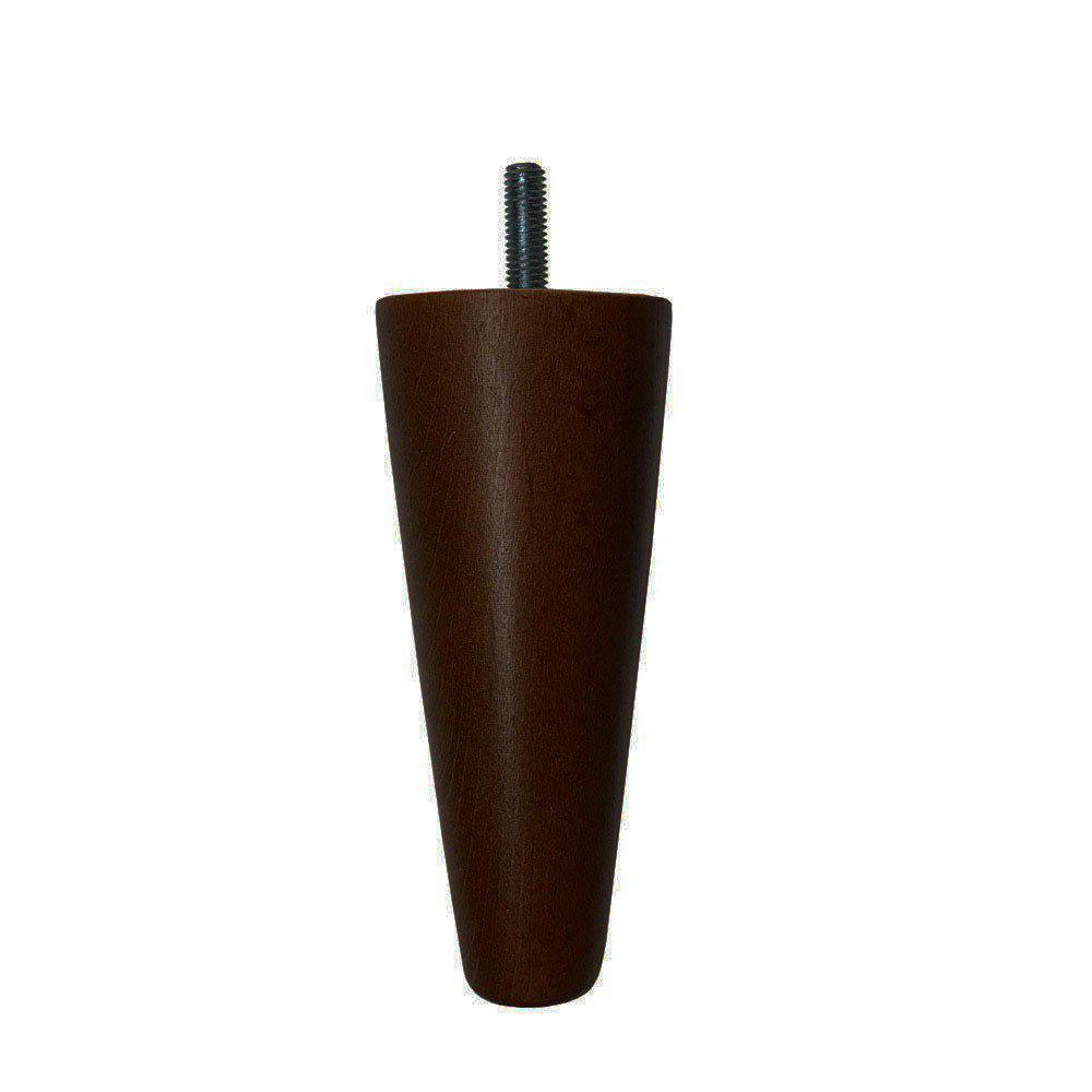 Image of Meubelpoot bruin conisch 5,5 bij 5,5 cm en hoogte 12 cm van massief hout (M8)