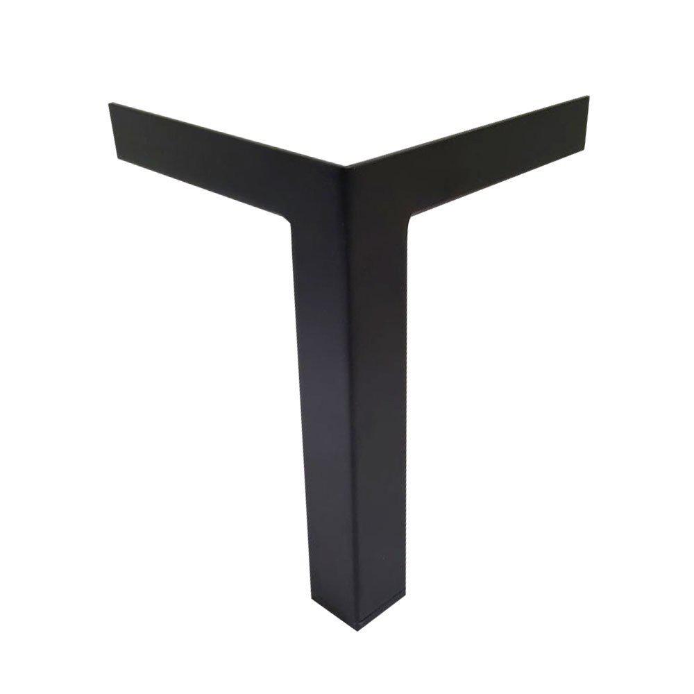 Image of Meubelpoot zwart hoek 3 bij 3 cm en hoogte 19 cm van staal (koker 3 x 3 cm)