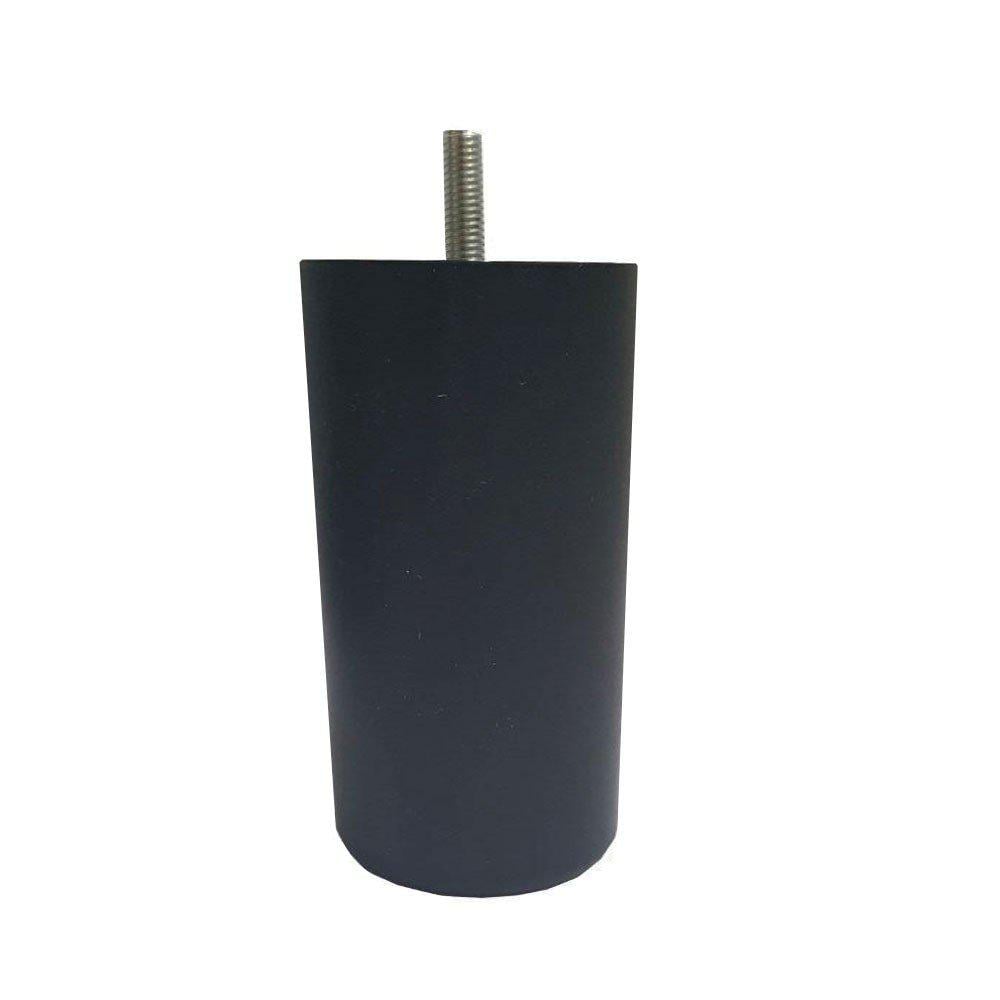 Image of Zwarte plastic ronde meubelpoot 12 cm (M8)