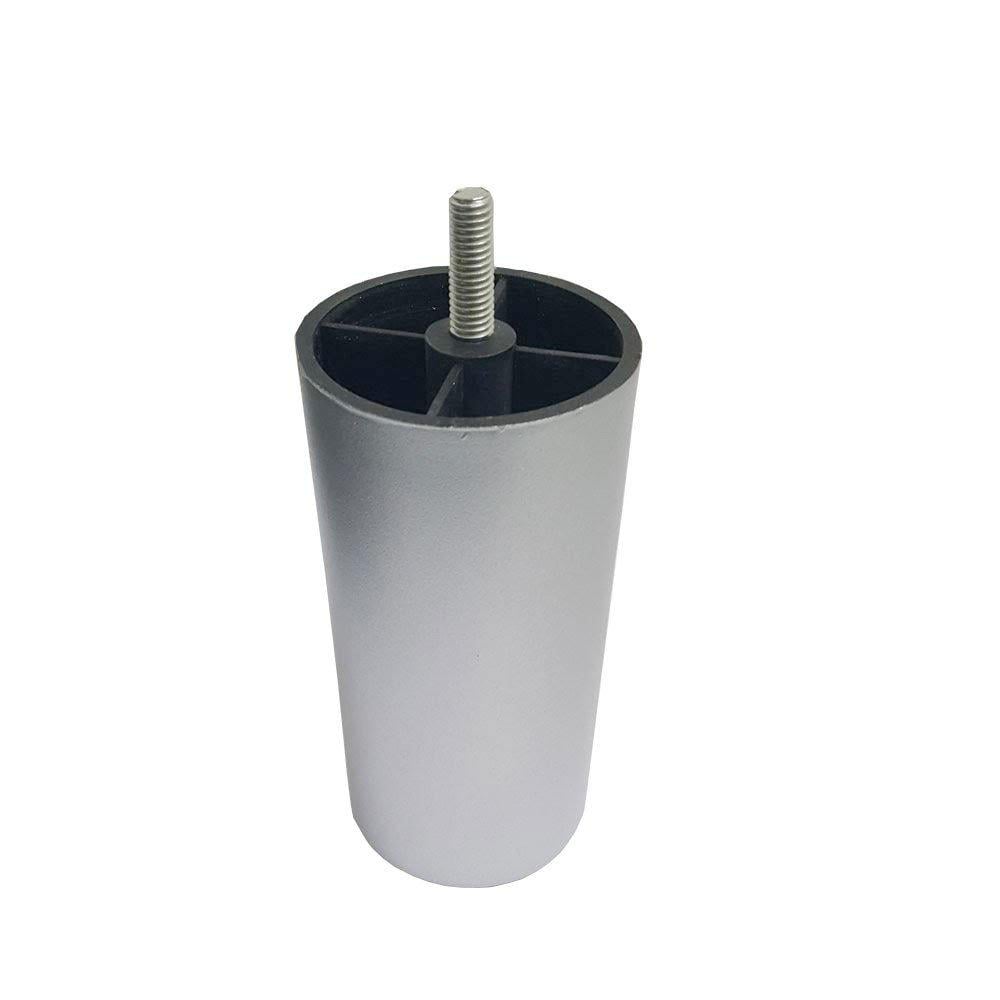Image of Zilveren plastic ronde meubelpoot 12 cm (M8)