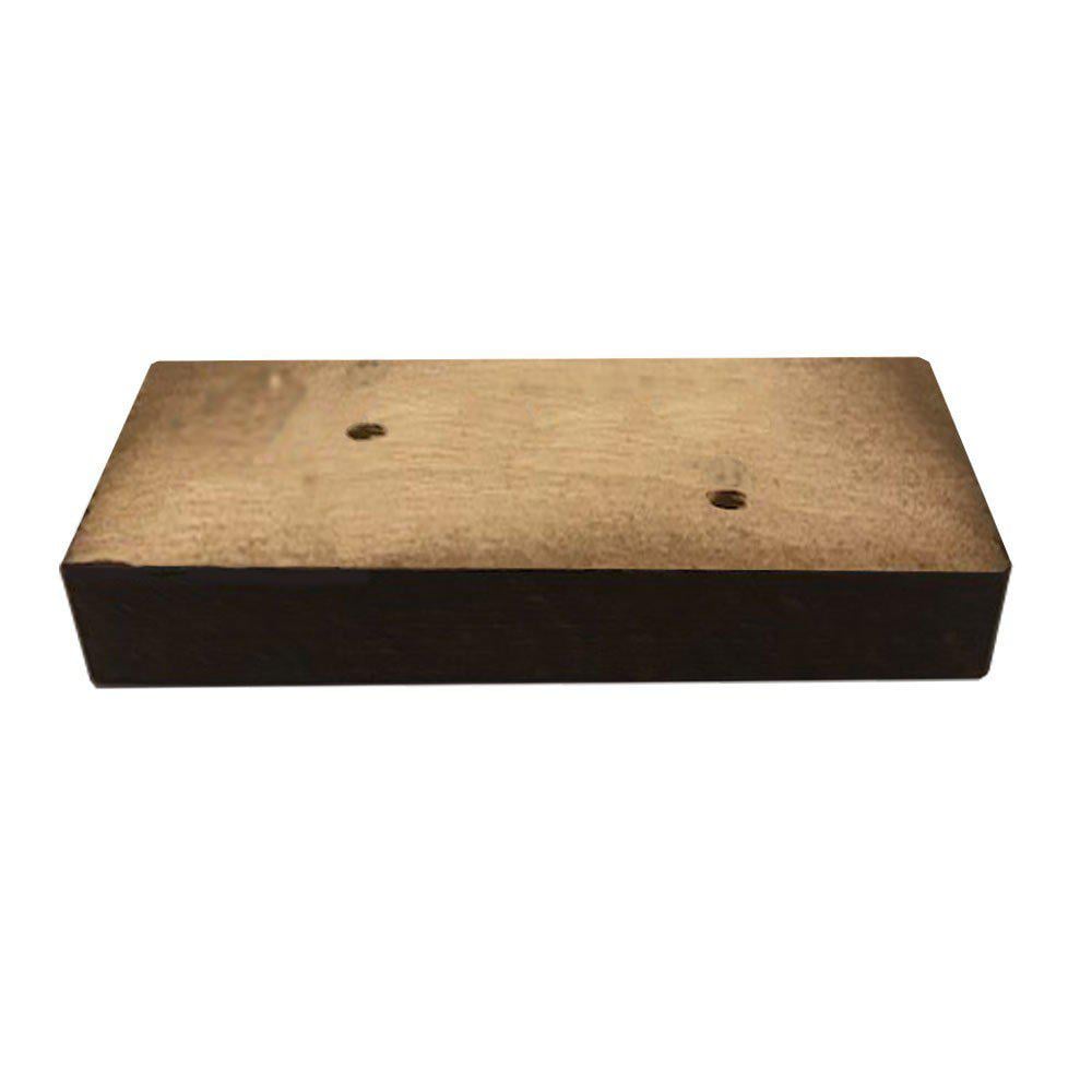 Image of Meubelpoot bruin rechthoek 13 bij 6 cm en hoogte 2 cm van massief hout