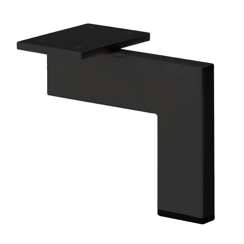 Image of Zwarte design hoek meubelpoot 14 cm