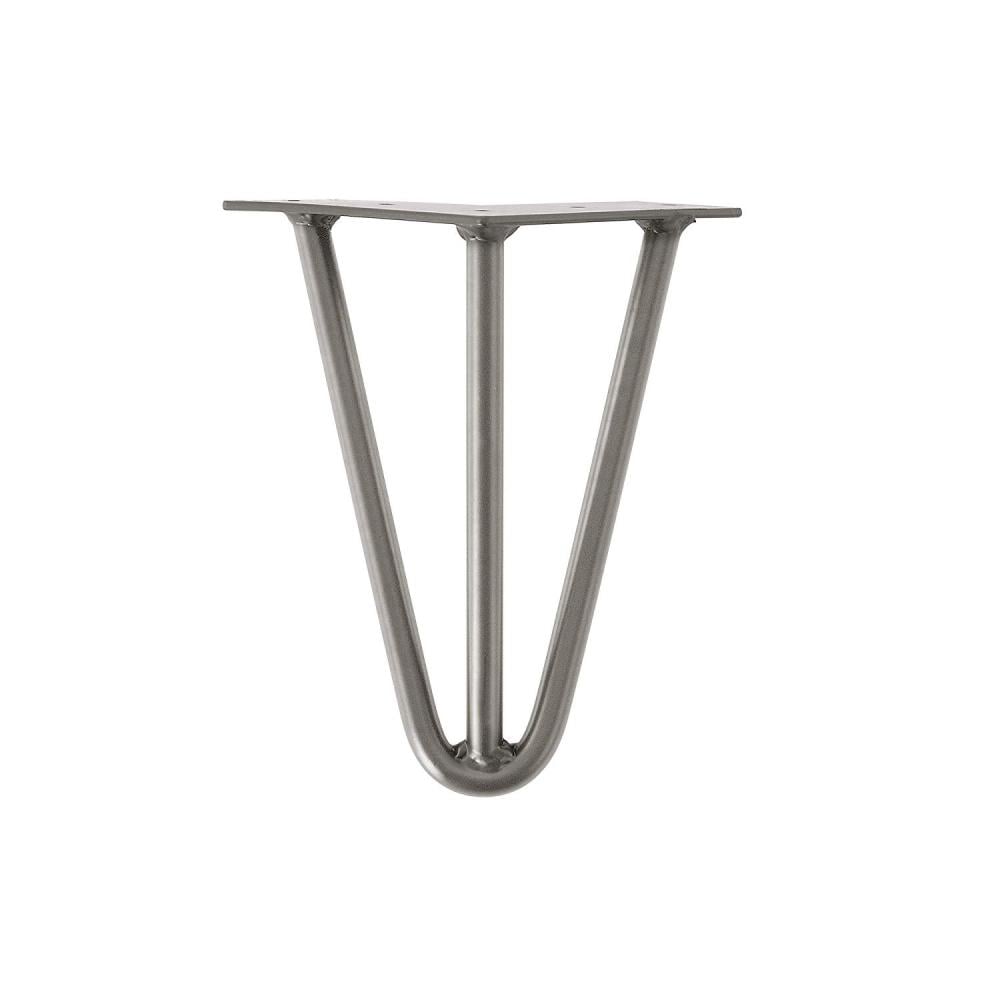 Image of Raw steel massieve 3-punt hairpin tafelpoot 20 cm