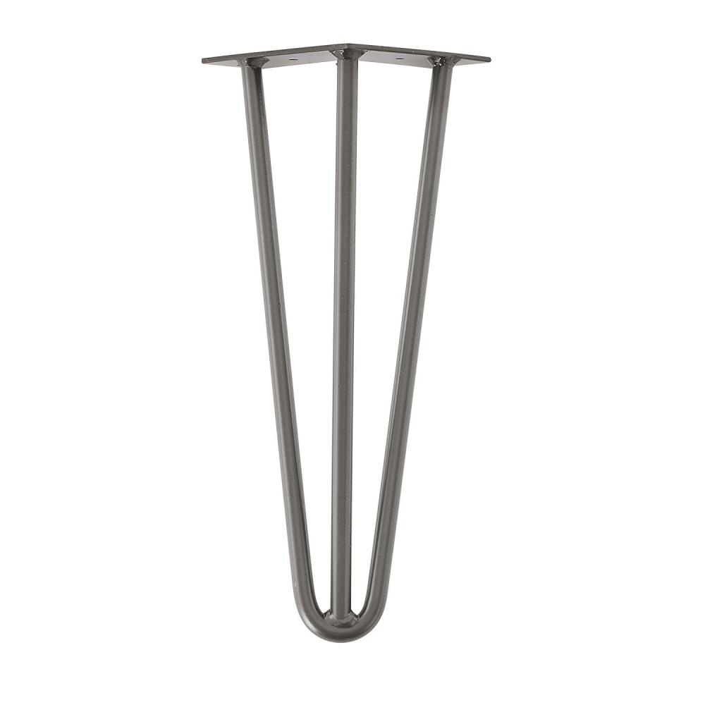 Image of Raw steel massieve 3-punt hairpin tafelpoot 35 cm
