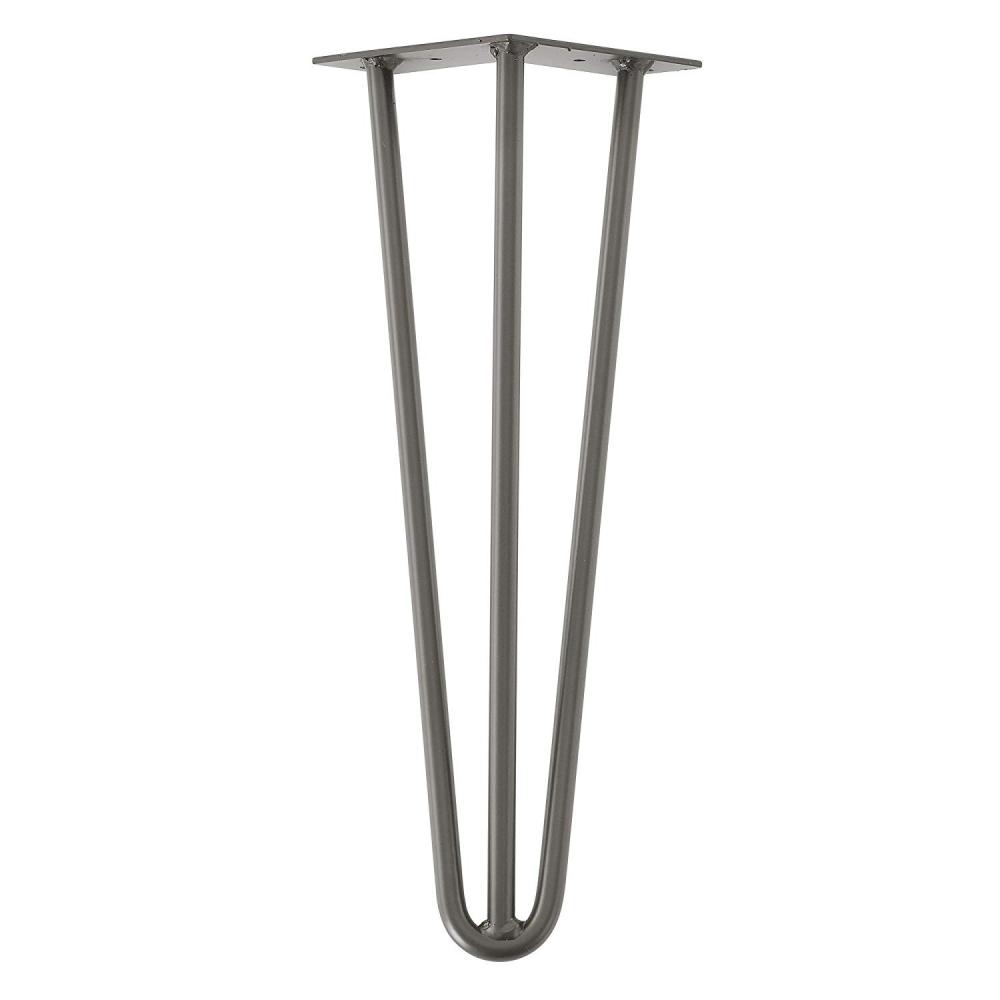 Image of Raw steel massieve 3-punt hairpin tafelpoot 40 cm