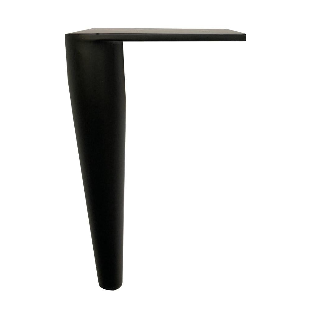 Image of Ronde kegelvormige zwarte meubelpoot 17 cm