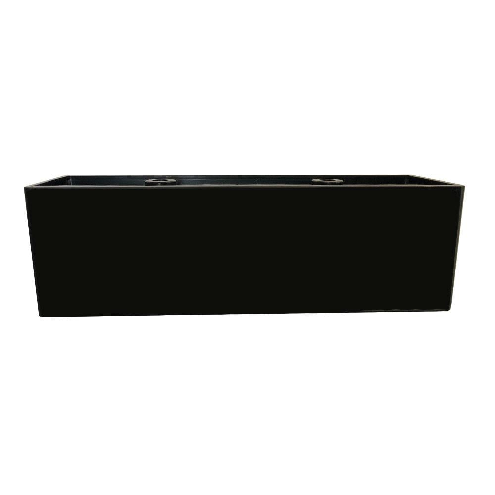 Image of Rechthoekige zwarte kunststof meubelpoot 4,5 cm