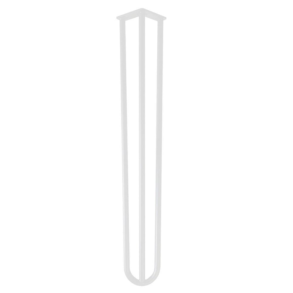 Image of Witte 3-punt hairpin tafelpoot 71 cm