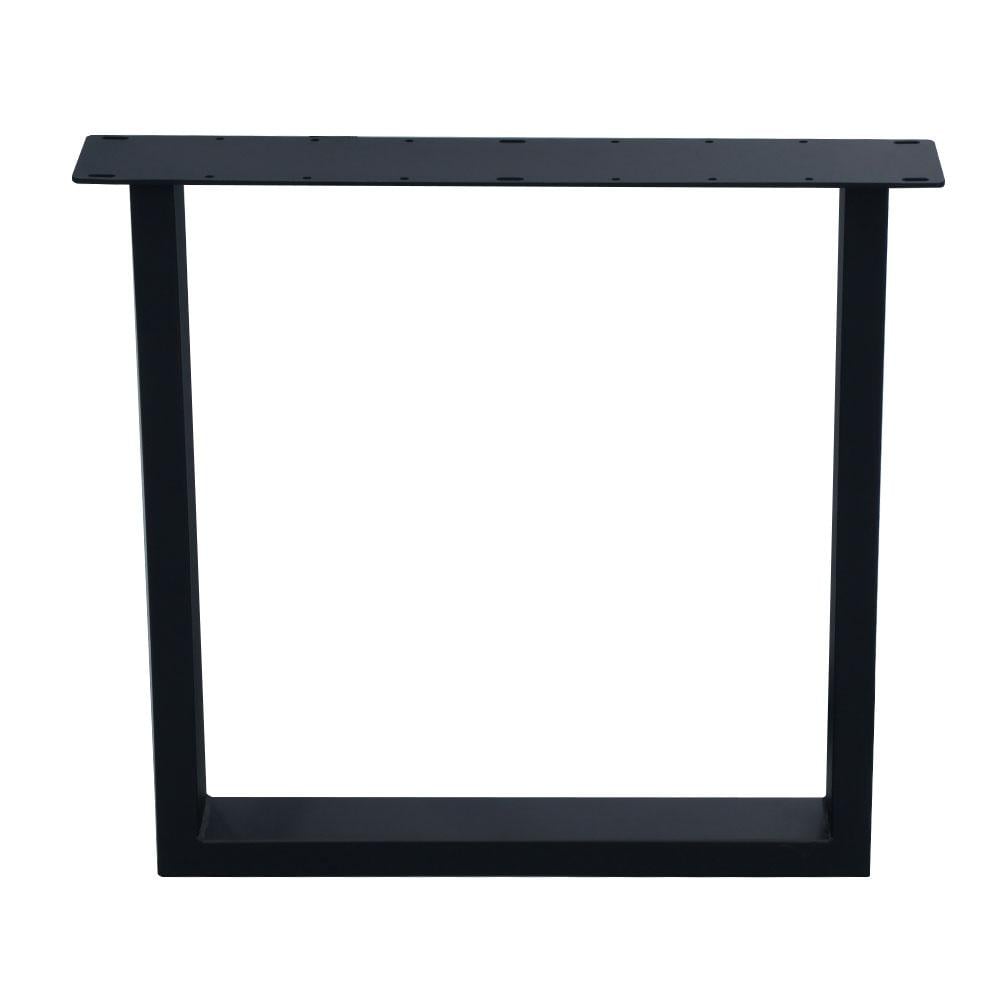 Image of U-poot zwart u vorm 80 bij 10 cm en hoogte 72 cm van staal (koker 4 x 10 cm)