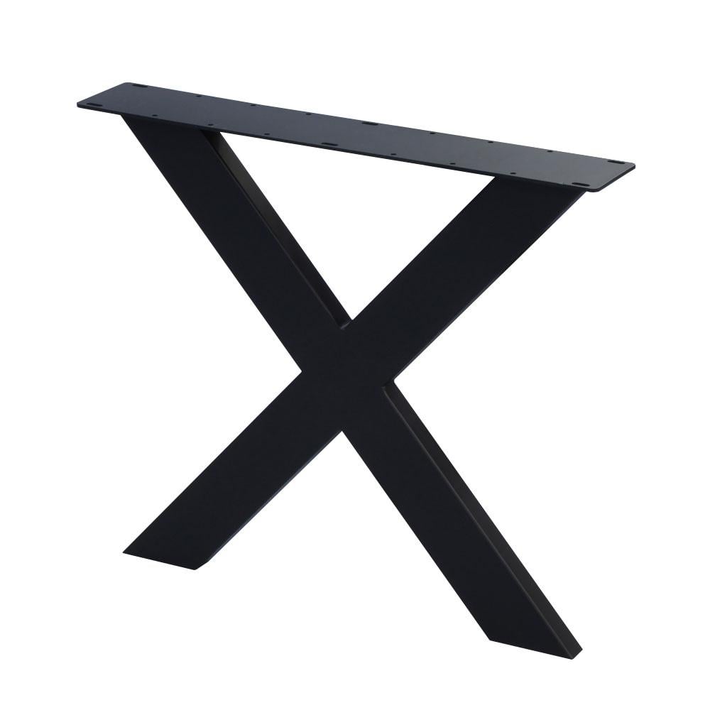 Image of X-poot zwart x vorm 75 bij 4 cm en hoogte 72 cm van staal (koker 4 x 10 cm)