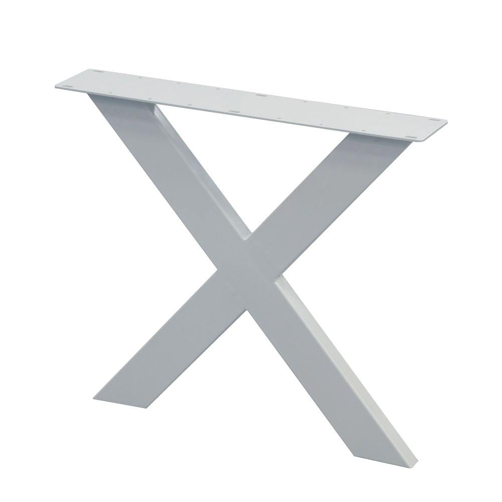 Image of X-poot wit x vorm 75 bij 4 cm en hoogte 72 cm van staal (koker 4 x 10 cm)