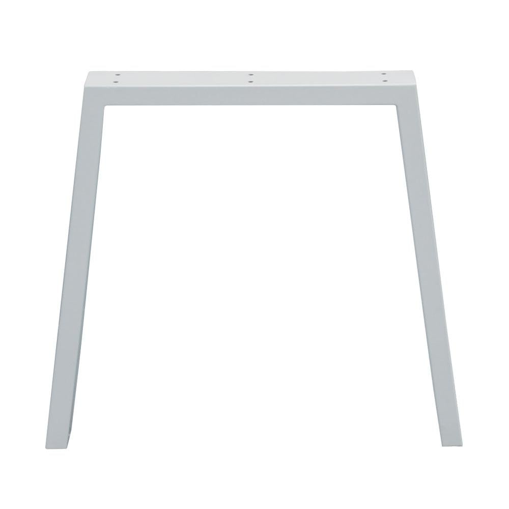 Image of Tafelpoot wit taps 80 bij 10 cm en hoogte 72 cm van staal (koker 4 x 10 cm)