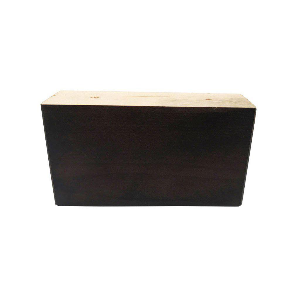 Duur intern Nuchter Rechthoekige donkerbruine houten meubelpoot 8 cm kopen?