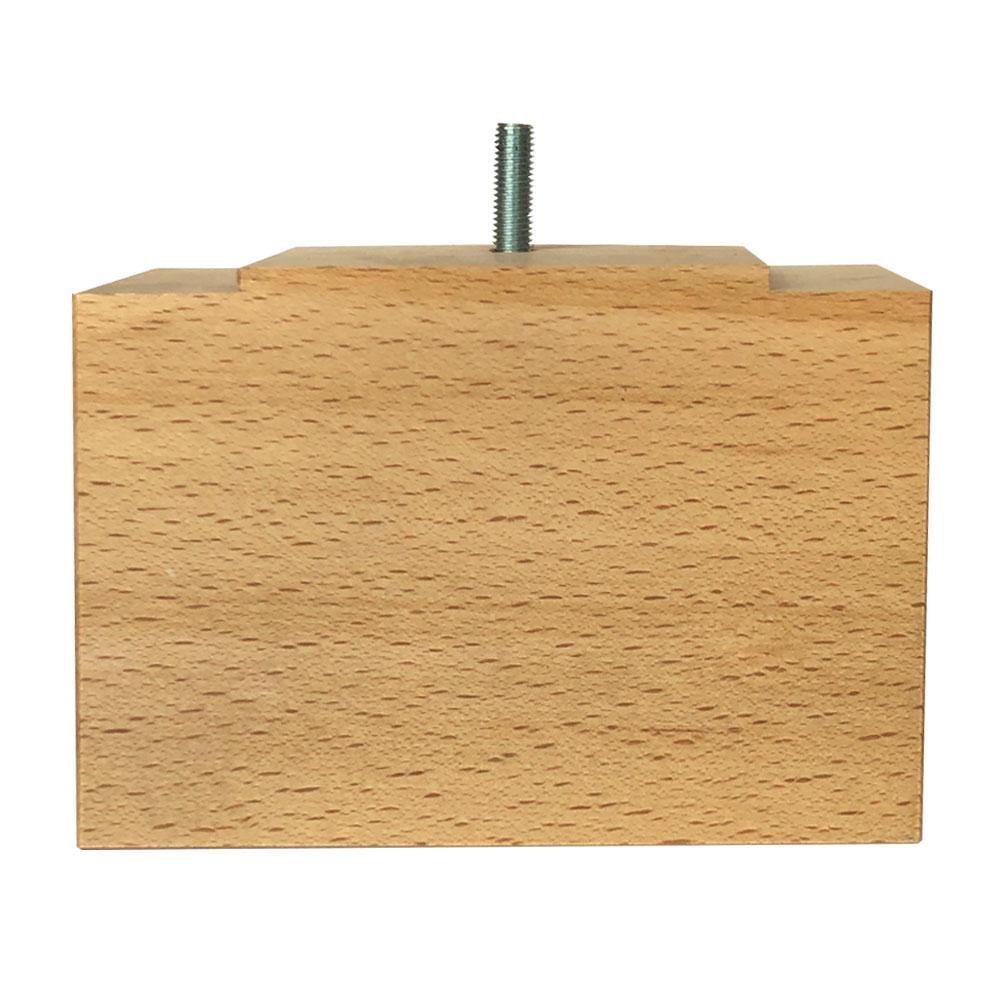 Image of Rechthoekige houten meubelpoot 11 cm (M8)