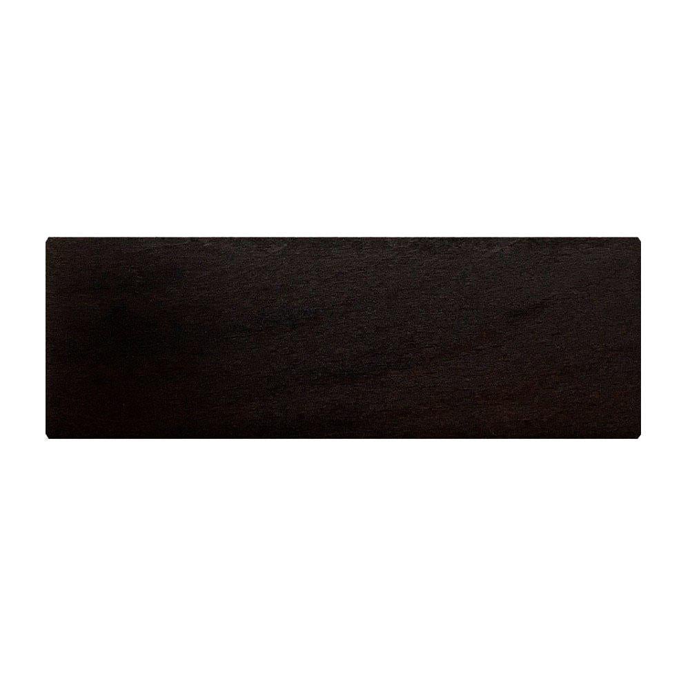 Image of Meubelpoot zwart rechthoek 15 bij 5 cm en hoogte 6 cm van massief hout