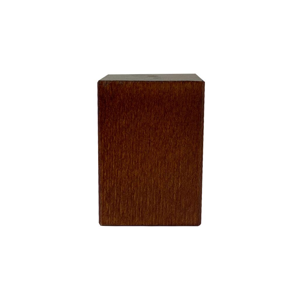 Image of Meubelpoot kersen vierkant 5 bij 5 cm en hoogte 7 cm van massief hout