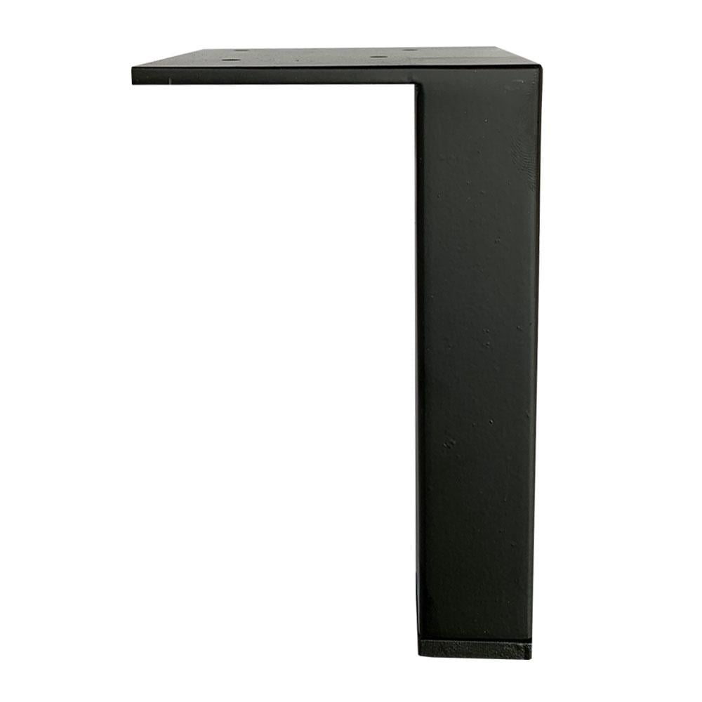 Image of Zwarte vierkanten industriële meubelpoot 17 cm
