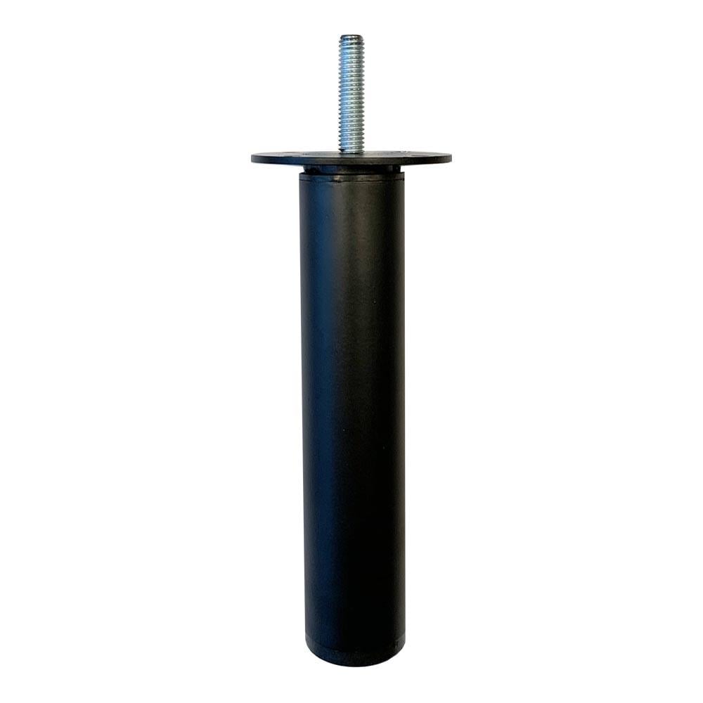 Image of Meubelpoot zwart rond Ø 3 cm en hoogte 15,5 cm van staal (M8)