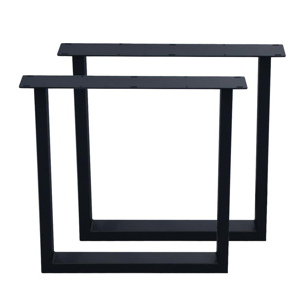 Image of U-poot zwart u vorm 76 bij 10 cm en hoogte 72 cm van staal (koker 4 x 10 cm) - 2 stuks