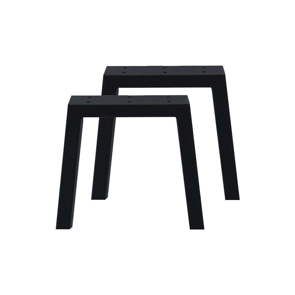 Image of Set zwarte stalen trapezium tafelpoten 40 cm (koker 10 x 4)