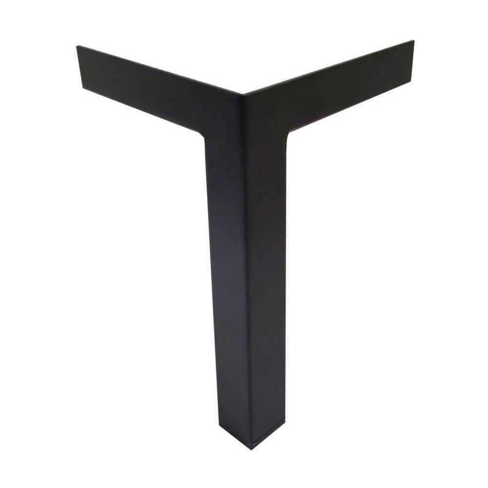 Image of Meubelpoot zwart hoek 3 bij 3 cm en hoogte 25 cm van staal (koker 3 x 3 cm)