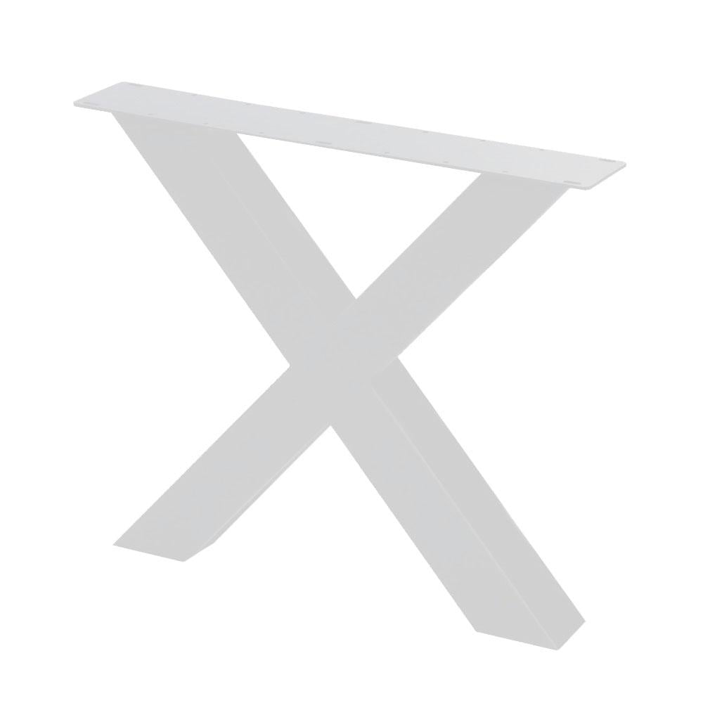 Image of X-poot wit x vorm 75 bij 10 cm en hoogte 72 cm van staal (koker 10 x 10 cm)