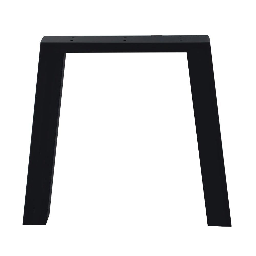 Image of Tafelpoot zwart taps 80 bij 10 cm en hoogte 72 cm van staal (koker 10 x 10 cm)