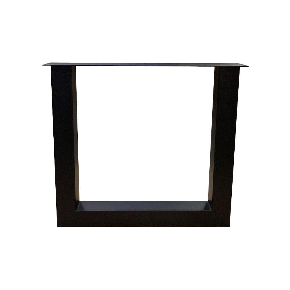 Image of U-poot zwart u vorm 78 bij 8 cm en hoogte 72 cm van staal (koker 8 x 8 cm)