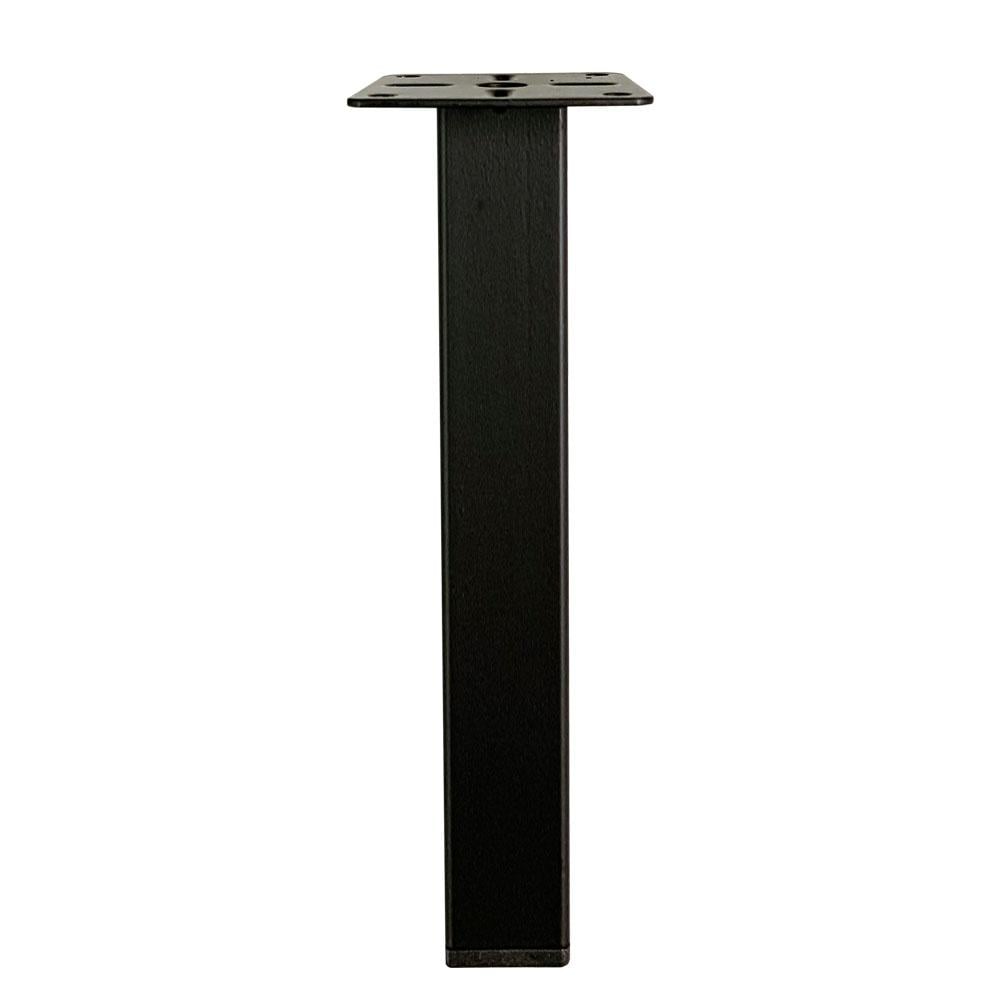 Image of Meubelpoot zwart vierkant 2,5 bij 2,5 cm en hoogte 20 cm van staal (koker 2,5 x 2,5 cm)