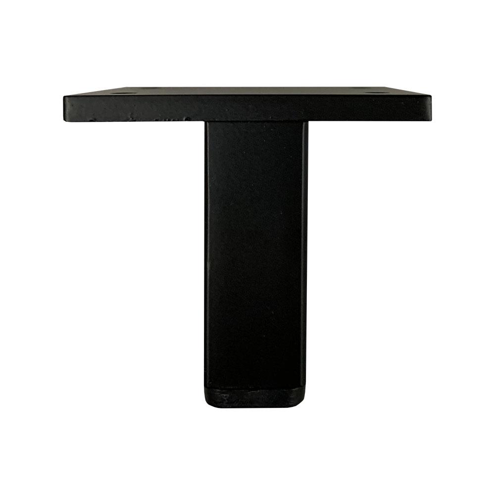 Image of Meubelpoot zwart rechthoek 2 bij 5 cm en hoogte 6 cm van staal (koker 2 x 5 cm)