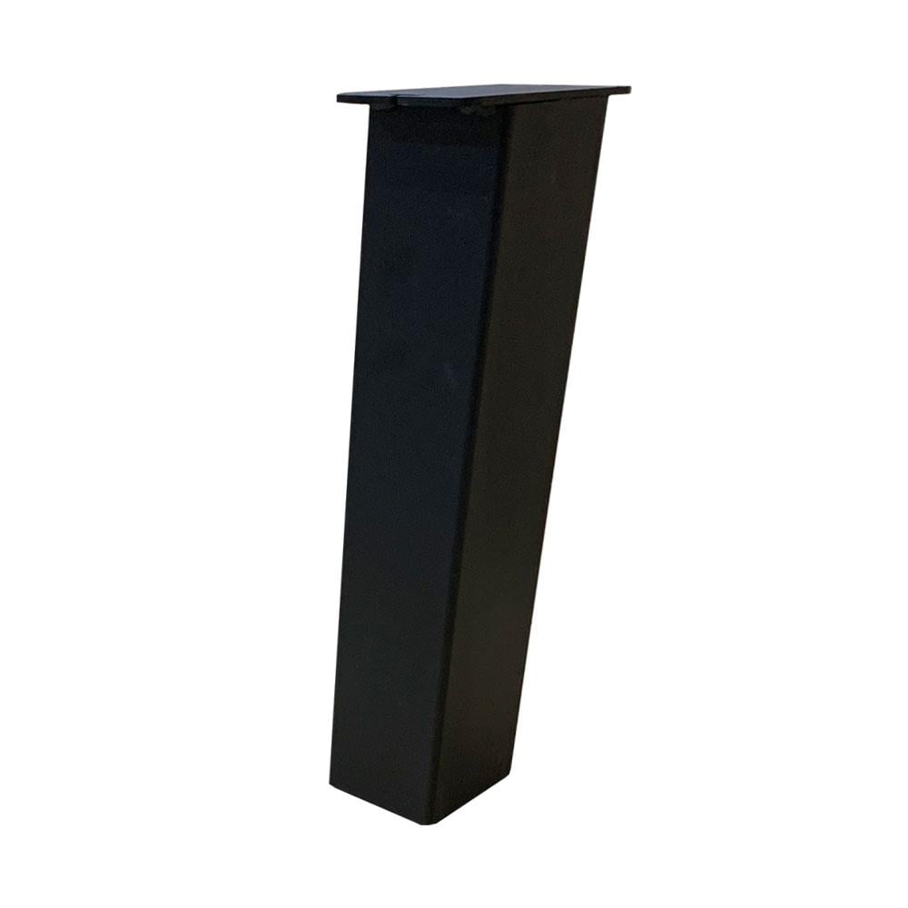 Image of Tafelpoot zwart vierkant 8 bij 8 cm en hoogte 40 cm van staal (koker 8 x 8 cm) - 4 stuks