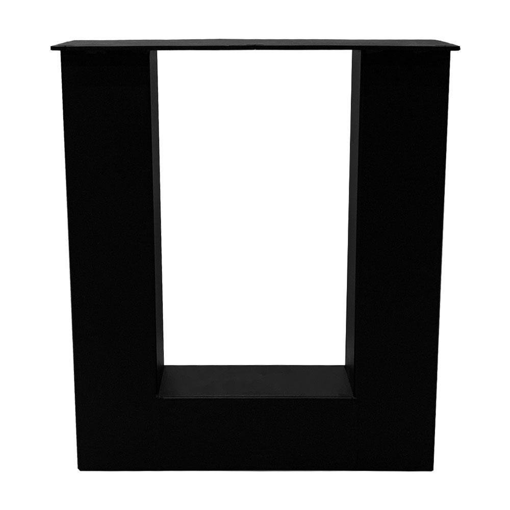 Image of Set zwarte U tafelpoten 43 cm (koker 8 x 8)
