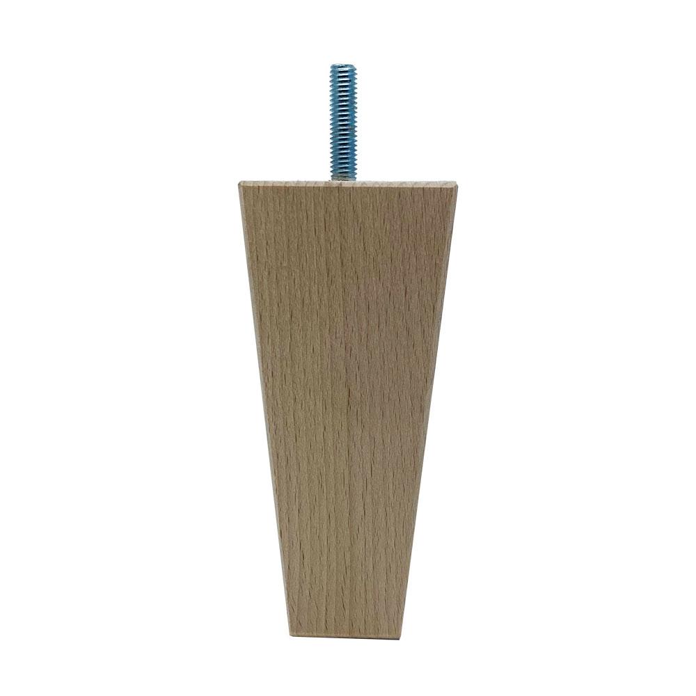 Image of Meubelpoot houtskleur taps 5,5 bij 5,5 cm en hoogte 13 cm van massief hout (M8)