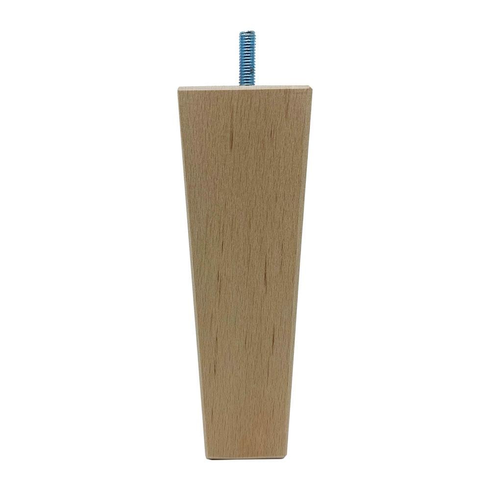 Image of Meubelpoot houtskleur taps 5,5 bij 5,5 cm en hoogte 16 cm van massief hout (M8)