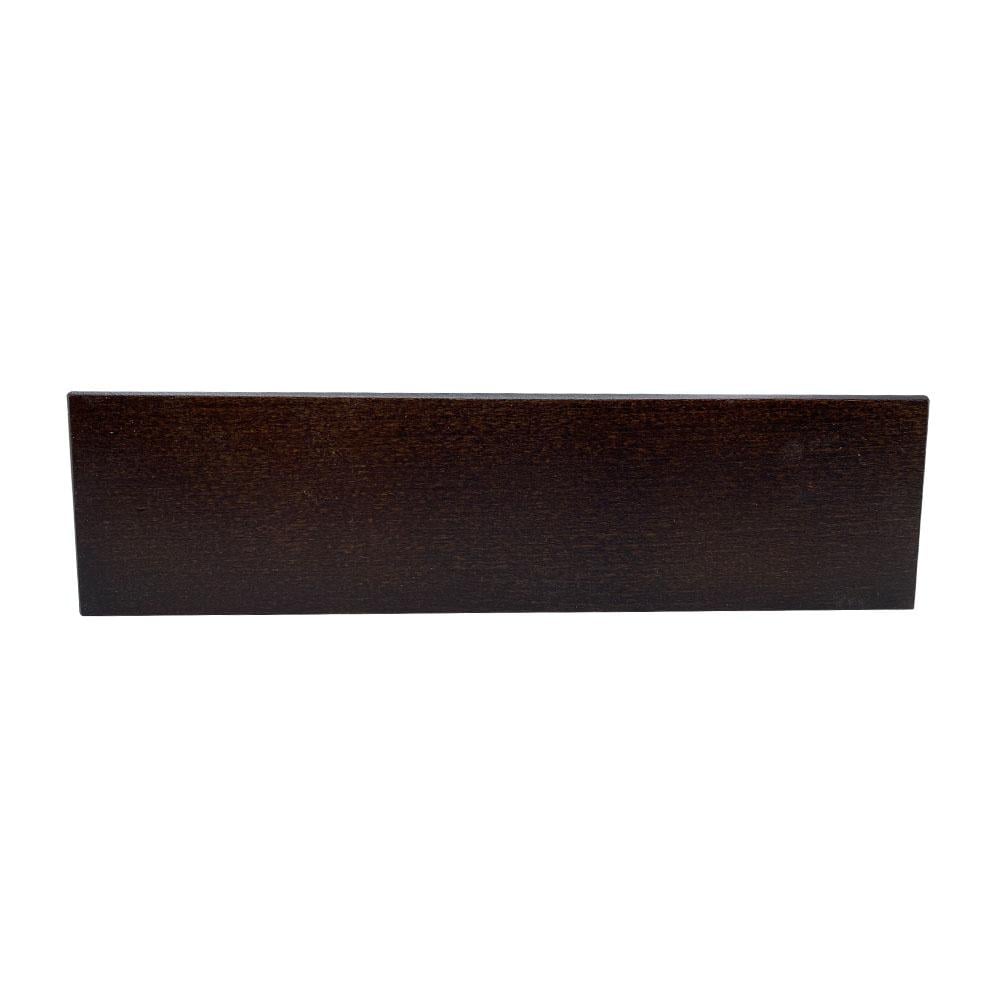 Image of Rechthoekige donkerbruine houten meubelpoot hoogte 6 cm