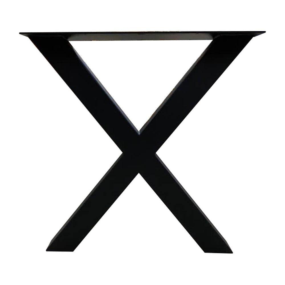 Image of X-poot zwart x vorm 70 bij 8 cm en hoogte 72 cm van staal (koker 8 x 8 cm)