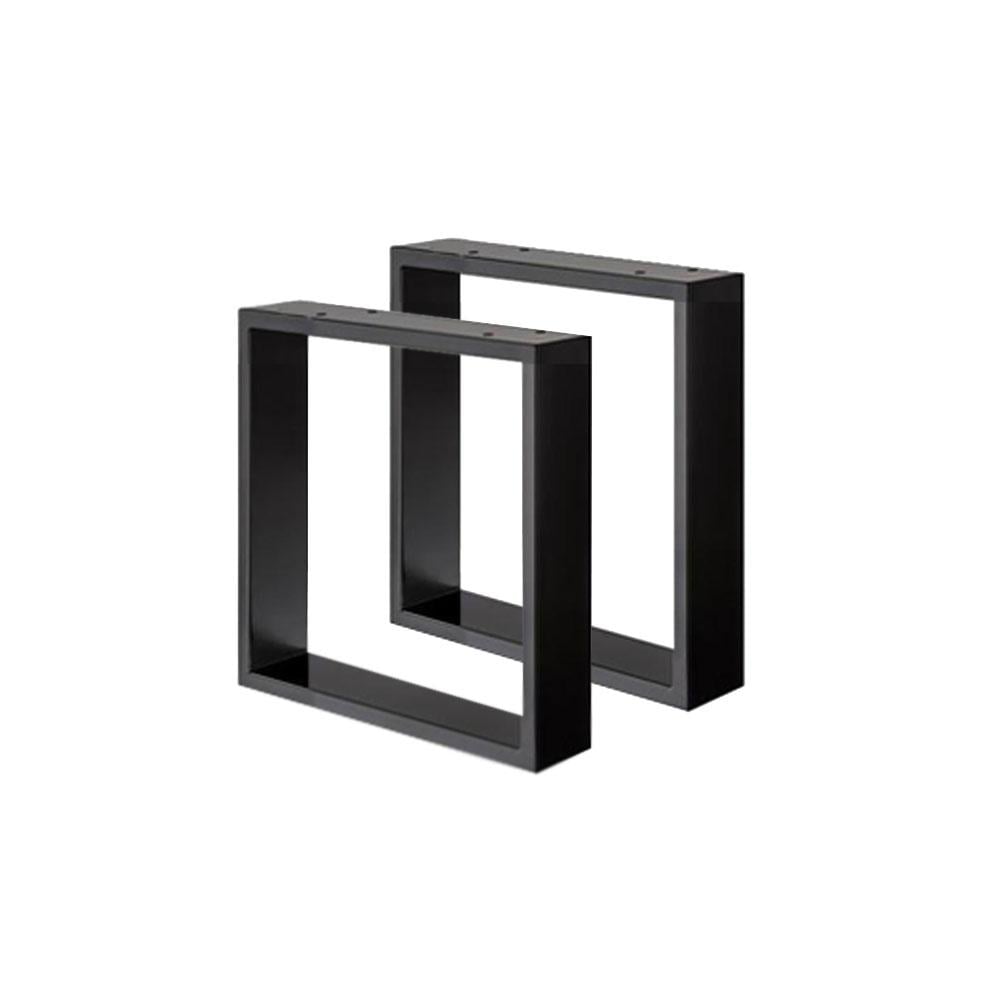 Image of U-poot zwart u vorm 36 bij 8 cm en hoogte 40 cm van staal (koker 2 x 8 cm) - 2 stuks