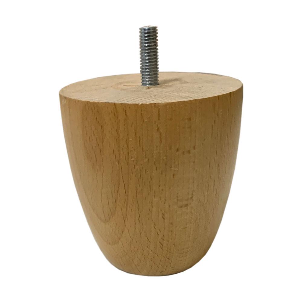 Image of Blank houten ronde meubelpoot 10 cm (M10)